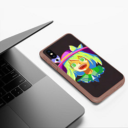 Чехол iPhone XS Max матовый Touhou Project Койши Комейдзи, цвет: 3D-коричневый — фото 2