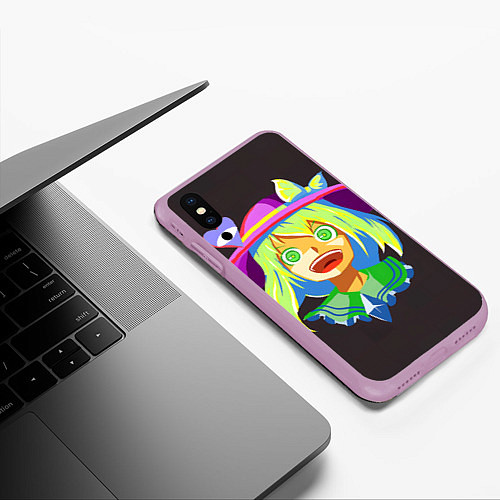 Чехол iPhone XS Max матовый Touhou Project Койши Комейдзи / 3D-Сиреневый – фото 3