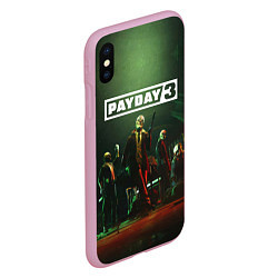 Чехол iPhone XS Max матовый Грабители Payday 3, цвет: 3D-розовый — фото 2