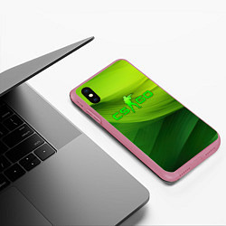 Чехол iPhone XS Max матовый CSGO green logo, цвет: 3D-малиновый — фото 2