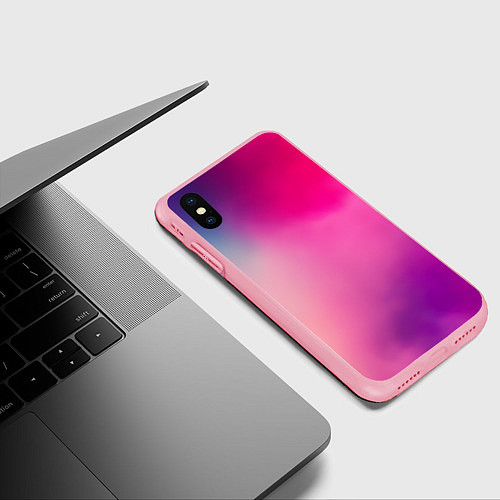 Чехол iPhone XS Max матовый Футболка розовая палитра / 3D-Баблгам – фото 3