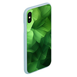 Чехол iPhone XS Max матовый Green lighting background, цвет: 3D-голубой — фото 2