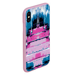Чехол iPhone XS Max матовый Ladder - art - texture, цвет: 3D-розовый — фото 2