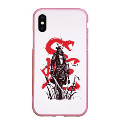 Чехол iPhone XS Max матовый Древний воин, цвет: 3D-розовый