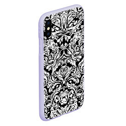Чехол iPhone XS Max матовый Floral pattern - irezumi - neural network, цвет: 3D-светло-сиреневый — фото 2