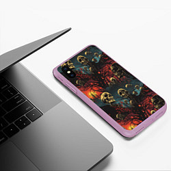 Чехол iPhone XS Max матовый Нечистый дух, цвет: 3D-сиреневый — фото 2