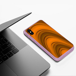 Чехол iPhone XS Max матовый Гнутое дерево, цвет: 3D-сиреневый — фото 2