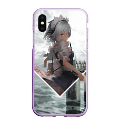 Чехол iPhone XS Max матовый Touhou Project Sakuya Izayoi, цвет: 3D-сиреневый