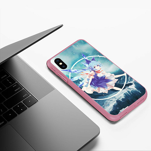 Чехол iPhone XS Max матовый Touhou Project Чирно / 3D-Малиновый – фото 3