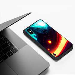 Чехол iPhone XS Max матовый Летучий корабль-Воздушная Художественность, цвет: 3D-черный — фото 2