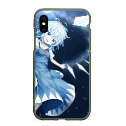 Чехол iPhone XS Max матовый Touhou Project Cirno, цвет: 3D-темно-зеленый