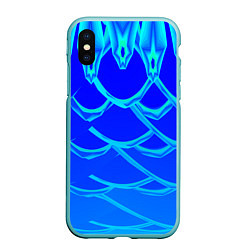 Чехол iPhone XS Max матовый В холодных тонах, цвет: 3D-мятный