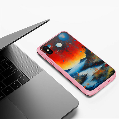 Чехол iPhone XS Max матовый Импрессионистская абстрактная живопись / 3D-Баблгам – фото 3