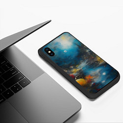 Чехол iPhone XS Max матовый Абстрактная живопись в стиле импрессионизма, цвет: 3D-черный — фото 2