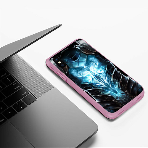 Чехол iPhone XS Max матовый Магический доспех некроманта / 3D-Розовый – фото 3