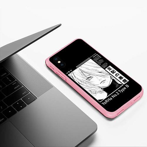 Чехол iPhone XS Max матовый Прекрасная 2B - Nier automata / 3D-Баблгам – фото 3