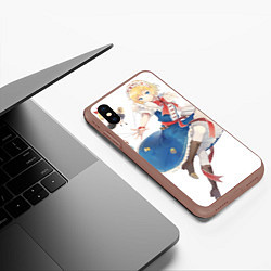 Чехол iPhone XS Max матовый Touhou Project Алиса Маргатройд, цвет: 3D-коричневый — фото 2