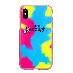 Чехол iPhone XS Max матовый I Am Kenough Tie-Dye, цвет: 3D-розовый