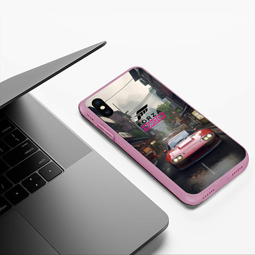 Чехол iPhone XS Max матовый Forza Horizon game / 3D-Розовый – фото 3