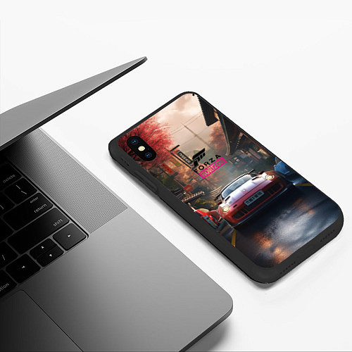 Чехол iPhone XS Max матовый Forza Horizon racing game / 3D-Черный – фото 3