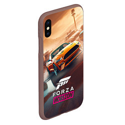 Чехол iPhone XS Max матовый Forza Horizon race, цвет: 3D-коричневый — фото 2