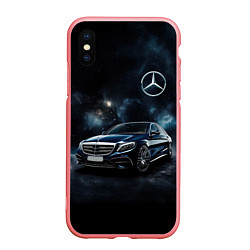 Чехол iPhone XS Max матовый Mercedes Benz galaxy