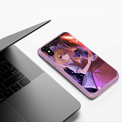 Чехол iPhone XS Max матовый Touhou Project Flandre Scarlet / 3D-Сиреневый – фото 3