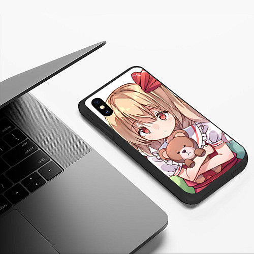 Чехол iPhone XS Max матовый Touhou Project Flandre Scarlet / 3D-Черный – фото 3