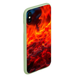 Чехол iPhone XS Max матовый Магма, цвет: 3D-салатовый — фото 2