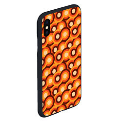 Чехол iPhone XS Max матовый Терто текстура с кругами, цвет: 3D-черный — фото 2