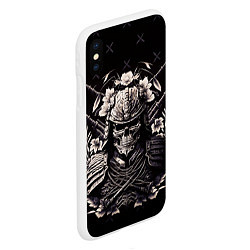 Чехол iPhone XS Max матовый Дух японского самурая, цвет: 3D-белый — фото 2
