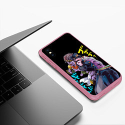 Чехол iPhone XS Max матовый Это Джоджо, цвет: 3D-малиновый — фото 2