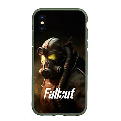 Чехол iPhone XS Max матовый Fallout game, цвет: 3D-темно-зеленый