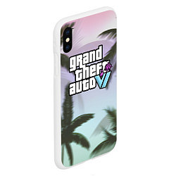 Чехол iPhone XS Max матовый Grand theft soon, цвет: 3D-белый — фото 2