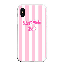 Чехол iPhone XS Max матовый Bad Bitch Club - barbie style, цвет: 3D-белый