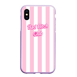 Чехол iPhone XS Max матовый Bad Bitch Club - barbie style, цвет: 3D-сиреневый