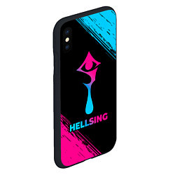 Чехол iPhone XS Max матовый Hellsing - neon gradient, цвет: 3D-черный — фото 2