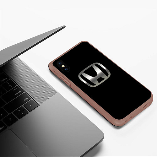 Чехол iPhone XS Max матовый Honda sport auto / 3D-Коричневый – фото 3