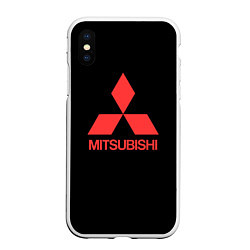 Чехол iPhone XS Max матовый Mitsubishi sportcar, цвет: 3D-белый