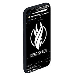 Чехол iPhone XS Max матовый Dead Space glitch на темном фоне, цвет: 3D-черный — фото 2