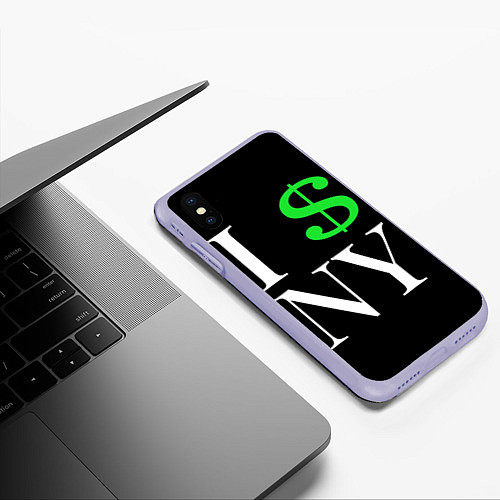 Чехол iPhone XS Max матовый I steal NY - Payday 3 / 3D-Светло-сиреневый – фото 3