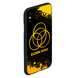 Чехол iPhone XS Max матовый Elden Ring - gold gradient, цвет: 3D-черный — фото 2