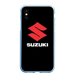 Чехол iPhone XS Max матовый Suzuki sport brend, цвет: 3D-голубой