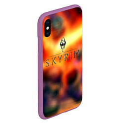 Чехол iPhone XS Max матовый Skyrim rpg game, цвет: 3D-фиолетовый — фото 2