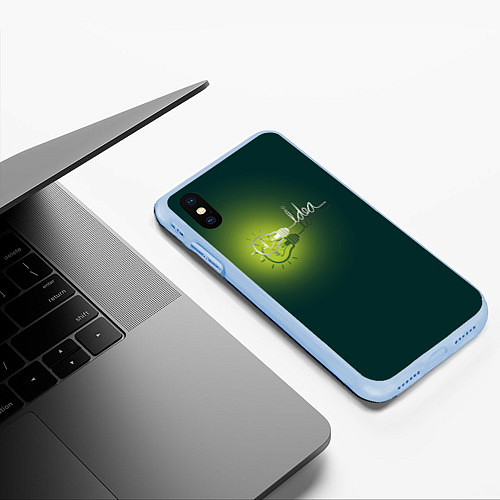 Чехол iPhone XS Max матовый Есть идея / 3D-Голубой – фото 3