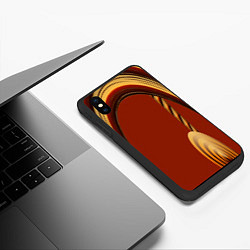 Чехол iPhone XS Max матовый Древесные изгибы, цвет: 3D-черный — фото 2