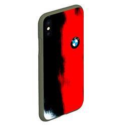 Чехол iPhone XS Max матовый Bmw sport colors, цвет: 3D-темно-зеленый — фото 2