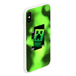 Чехол iPhone XS Max матовый Creeper acid, цвет: 3D-белый — фото 2