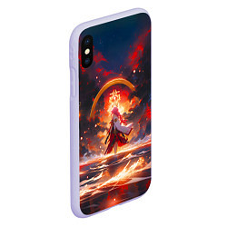 Чехол iPhone XS Max матовый Яэ Мико и небо, цвет: 3D-светло-сиреневый — фото 2