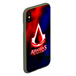 Чехол iPhone XS Max матовый Assassins Creed fire, цвет: 3D-темно-зеленый — фото 2